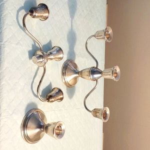 Pair of Sterling candle holders.